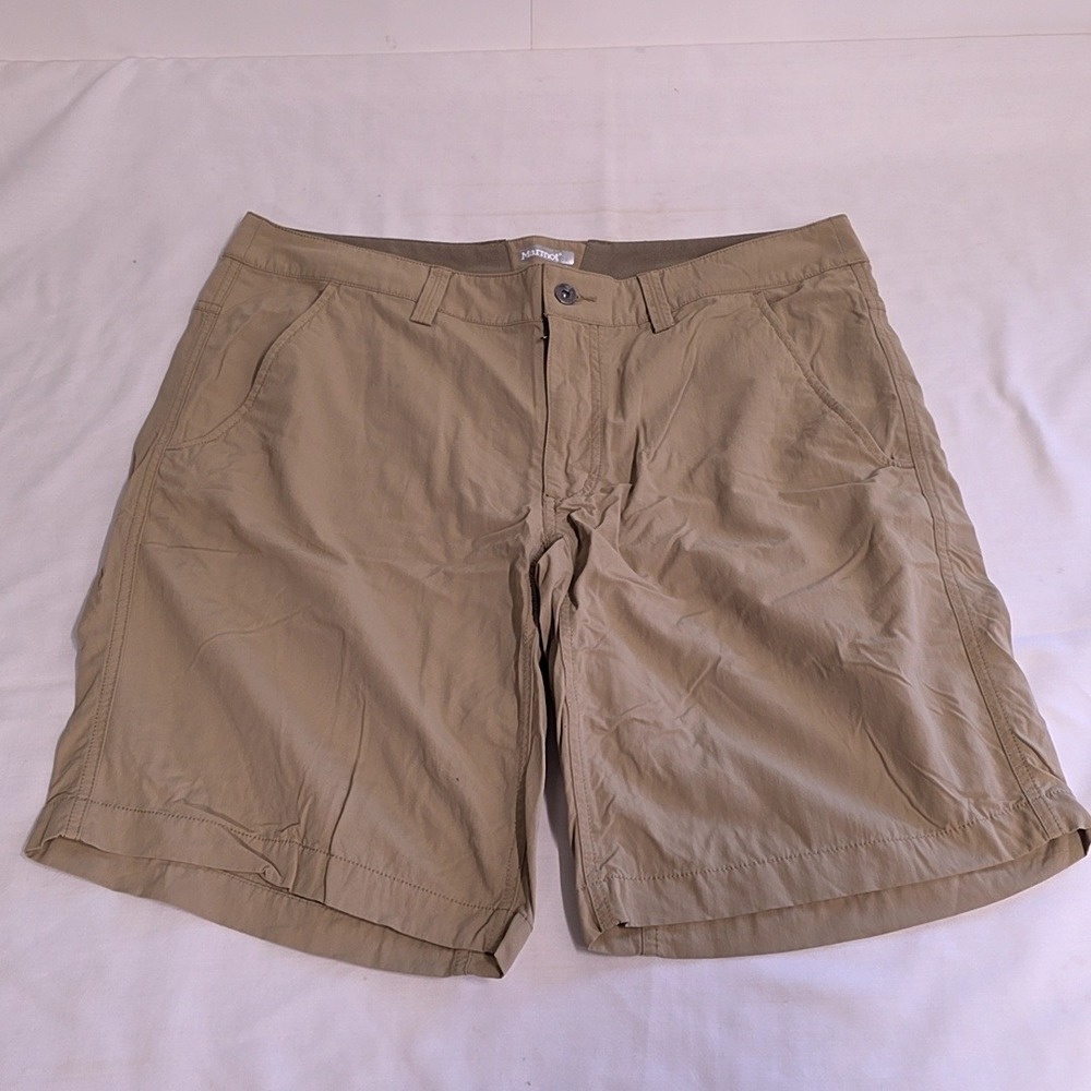 Marmot Shorts Mens 36 Tan Beige Nylon Hiking Outdoor Activewear Gorpcore